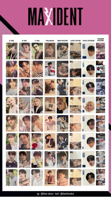 Stray Kids Maxident Album Photocard and Inclusions Template Bang Chan Lee Know (Minho) Seo Changbin Hwang Hyunjin Han Jisung Lee Felix Kim Seungmin I.N (Yang Jeongin) Straykids Maxident Photocard Template, Skz Maxident Pc Template, Stray Kids Maxident Photocard Template, Maxident Album Photocards, Chan Photocard Template, Maxident Photocards Template, Skz Maxident Photocards, Maxident Pc Template, Felix Maxident Photocard