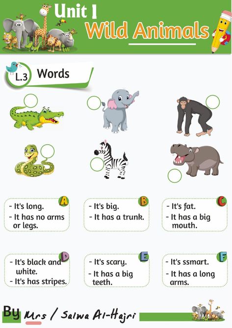 Describing animals online activity for grade3. You can do the exercises online or download the worksheet as pdf. Animal Worksheets First Grade, Describing Animals Worksheets, Animals Worksheet For Grade 1, Adjectives For Kids, Esl Elementary, Animals Worksheet, Adjectives Activities, English Grammar For Kids, Describing Words