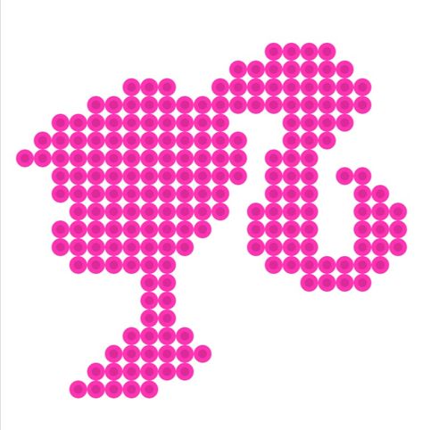 Barbie Perler Bead Patterns, Taylor Swift Perler Bead Patterns, Barbie Perler Beads, Aquabeads Patterns, Aqua Beads Patterns Easy, Rhinestone Designs Templates, Pearl Beads Pattern, Perler Bead Templates, Diy Perler Bead Crafts