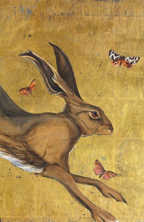 Notebooks by Jackie Morris Three Hares, Jackie Morris, Hare Illustration, Balance Of Life, Hare Art, Moon Gazing Hares, Rabbit Illustration, Gold Leaf Art, Jack Rabbit