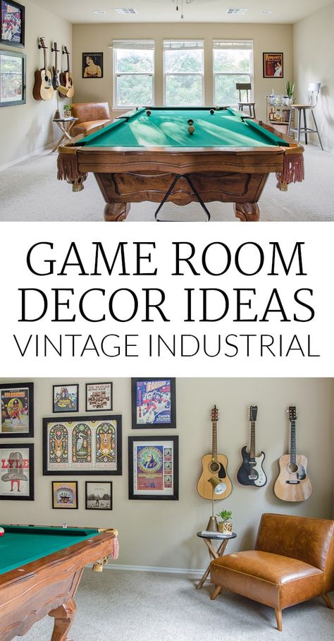 Pool Table And Dart Board Room, Pool Table Room Artwork, Sports Entertainment Room, Game Room Shelf Decor, Vintage Games Room, Pool Table Room Ideas Small Space, Pool Table Room Ideas Decor, Vintage Game Room Decor, Billiards Room Decor Interior Design