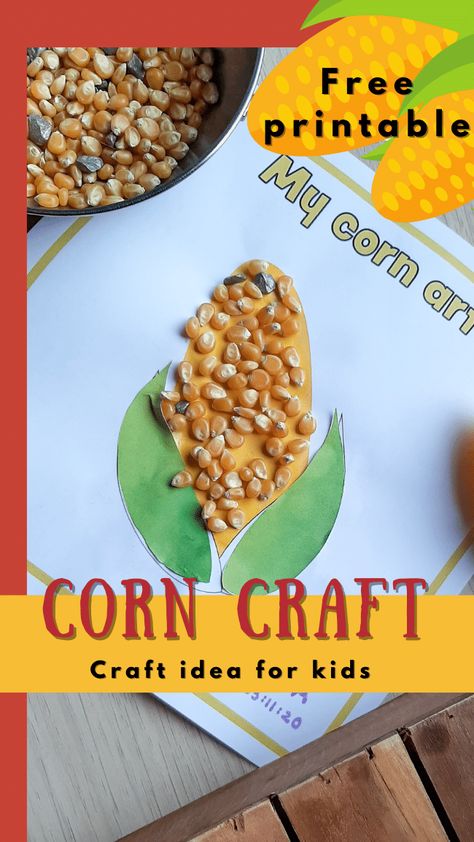 Easy Corn craft for kids to do in this Thankgiving season Corn Projects For Kids, Corn Preschool Crafts, Corn Crafts Preschool, Corn Crafts For Kids, Corn Preschool, Corn Crafts, Corn Craft, Thanksgiving Crafts For Toddlers, Thanksgiving Toddler