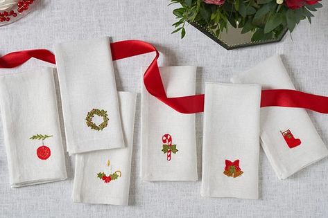 Hand Embroidered Christmas Napkins, Embroidery Christmas Napkins, Christmas Napkin Embroidery, Christmas Embroidery Napkins, Christmas Embroidered Napkins, Christmas Napkins Embroidery, Embroidered Christmas Napkins, Embroidery Workspace, Best Christmas Tree Toppers