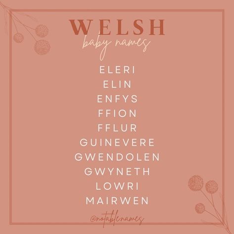 Welsh Names And Meanings, Random Baby, Sims Names, Celtic Magic, Welsh Names, Welsh Words, Welsh Baby Names, Names List, Best Character Names