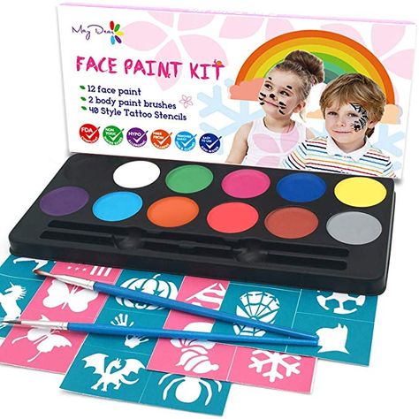 Professional Face Paint, Face Paint Kit, Homemade Slime, Moose Toys, Stencil Templates, School Parties, Kits For Kids, Paint Party, Painting Supplies