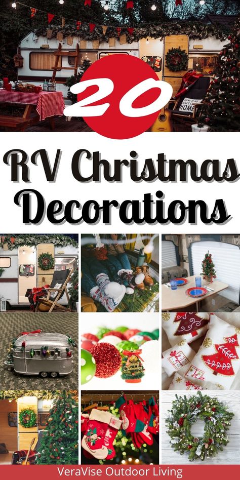 It's beginning to feel a lot like Christmas, don’t you think? And this only means one thing, time to decorate your RVs for the coming holiday season. Decorating your campers for Christmas doesn’t have to be frustrating because we got you covered. Make this year’s holiday camping jolly and bright with these adorable RV Christmas decorations and ideas. Christmas In Rv Holidays, Camper Christmas Decorations Outdoor, Christmas Campsite Decorations, Decorating Camper For Christmas, Camping For Christmas, Christmas Camping Decorations, Rv Christmas Decorations Rv Campers, Rv Christmas Decorations Outside, Camping Christmas Decorations