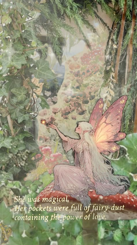 Fairycore Green Aesthetic, Flower Fairy Aesthetic, Woodland Fairy Aesthetic, Cottagecore Quotes, Fae Core, Infp Aesthetic, Woodland Fairy Birthday Party, Fairies Aesthetic, Fairy Academia