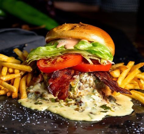 Hatch Green Chili burger at Lovecraft in North Phoenix. Green Chili Burger, Hatch Green Chili, Chili Burger, Hatch Green Chile, Green Chili, Green Chile, Green Chilies, Places To Eat, Worth It