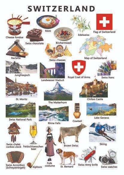 Map Of Switzerland, Switzerland Flag, Country Facts, Travel Infographic, World Geography, Dream Travel Destinations, Travel List, Travel Scrapbook, Countries Of The World