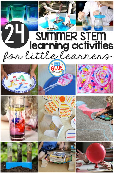 Summertime is the best time to get outside and explore STEM! Find inspiration and lots of tutorial for your learning activities for summer STEM with the little learners in your life. Summer Stem Activities, Summer Daycare, Stem Learning Activities, Activities For Summer, Summer Learning Activities, Summer School Activities, Summer Preschool Activities, Learning Activities For Kids, Summer Stem