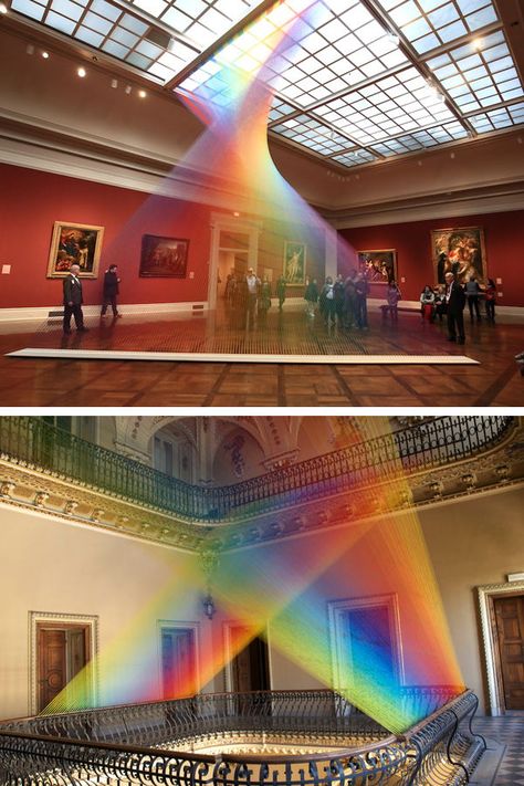 Artist Gabriel Dawe creates awe-inspiring thread art that is seemingly magic. 🌈 String Installation, Window Architecture, Window Display Design, Thread Art, Rainbow Art, Neon Art, Contemporary Modern Art, Art Movement, Interior Design Studio