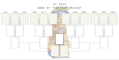 Book Of The Year Bracket, Reading Bracket, Bracket Template, Book Bujo, Bookish Templates, Blue Bookmark, Reading Journal, Journal Ideas, Book Club