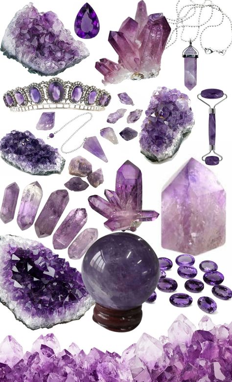 Amtheyst Stone Aesthetic, Gemstones Decor, Amethyst Aesthetic, Aura Icon, Crystal Jewerly, Angel Mama, Purple Board, 2023 Moodboard, Purple Witch