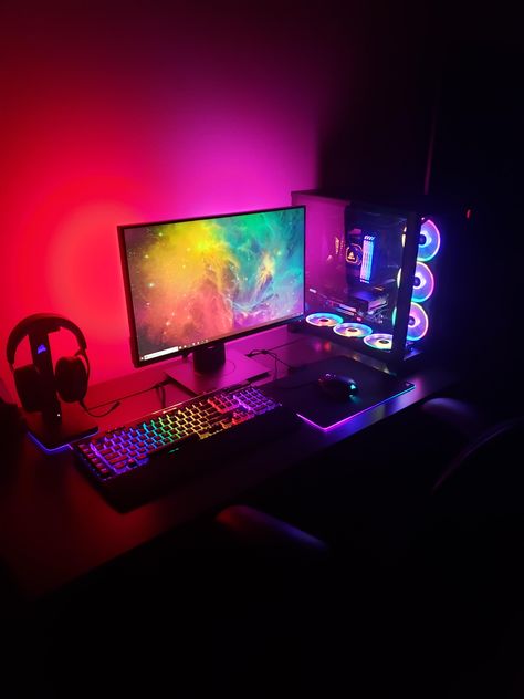 http://bit.ly/2KbVfDX owe Skittles royalty for this Pink And Black Set Up Gaming, Black And Pink Gaming Room, Black And Pink Gamer Setup, Black Pink Pc Setup, Gaming Setup Black And Pink, Black And Pink Setup, Black And Pink Pc Setup, Pink And Black Pc Setup, Black Gaming Setup Aesthetic