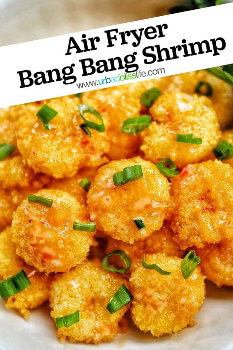 Air Fryer Bang Bang Shrimp, Crunchy Shrimp, Bang Bang Shrimp Recipe, Thai Shrimp, Popcorn Shrimp, Bang Bang Shrimp, Shrimp Dinner, Air Fry Recipes, Air Fryer Dinner Recipes