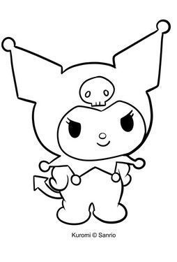 Dibujos para colorear Kuromi - Dibujos animados en línea Sanrio Coloring, ليلو وستيتش, Kuromi Sanrio, Hello Kitty Beach, Kitty Coloring, Hello Kitty Coloring, Hello Kit, Free Adult Coloring Pages, Kitty Drawing