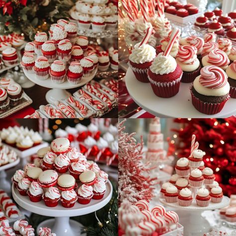 Create a stunning December wedding dessert table with elegant, rustic, or DIY decor ideas. From simple wedding cakes to charming dessert table signs, find inspiration for an unforgettable spread that matches your theme. Add warmth with rustic details or go chic with elegant touches to make your dessert table the centerpiece of your celebration. Get creative with wedding dessert table ideas that make your wedding unique and memorable. Find the perfect wedding dessert table decor for your big day. Christmas Party Dessert Table, Christmas Dessert Buffet, Dessert Table Signs, Winter Displays, Wedding Dessert Table Ideas, Wedding Dessert Table Decor, Christmas Treat Ideas, Christmas Desserts Party, Simple Wedding Cakes