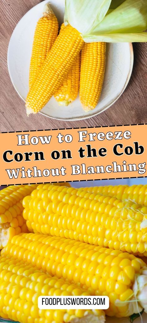 Freezing Corn Recipes, How To Freeze Corn, Freezing Fresh Corn, Freezing Vegetables, Canning Vegetables, Recipe For Freezing Corn On The Cob Blanching Corn, Frozen Sweet Corn Recipe, Freezing Corn On The Cob, Freezing Fresh Corn, Freezing Corn, Canning Corn, Sweet Corn Recipes, Preserving Vegetables, Freezing Vegetables