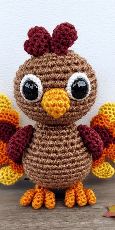 Terrence the Turkey Turkey Crochet, Thanksgiving Crochet Patterns, Crochet Turkey, Thanksgiving Crochet, Turkey Hat, Turkey Pattern, Fall Crochet Patterns, Fun Crochet Projects, Little Kittens