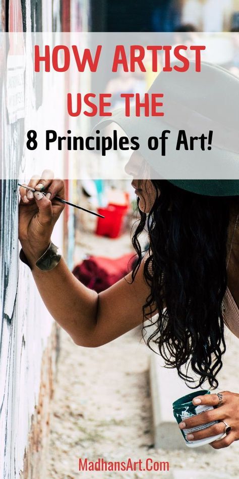 The Eight Principles of Art are guidelines for artists that help them create artwork. These 8 principles can be used as tools by an artist, and if applied well, the result will be amazing artworks such as those created by Raphael or Leonardo Da Vinci. If you want to learn how use these principles in your own work, check the post! #art #drawing #elementsofart #principlesofart #artprinciples #drawingbasics Variety In Art, Emphasis In Art, Drawing Principles, Unity In Art, Proportion Art, Art Fundamentals, Rhythm Art, Harmony Art, Art Advice