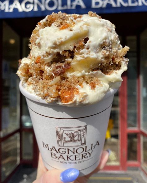 Magnolia Bakery on Instagram: “🍌🥕🍰 Carrot cake banana pudding giveaway…LET’S DO IT! One lucky winner will get a shipment sent straight to their door! All you have to do…” Carrot Cake Pudding, Magnolia Bakery New York, Pudding From Scratch, Banana Pudding From Scratch, Carrot Banana Cake, Magnolia Bakery Banana Pudding, Bakery New York, Banana Bread Pudding, Ny Food