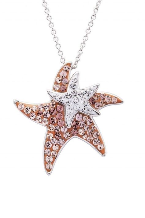 €164.80 The Champagne Mom & Baby Starfish Pendant Necklace from our Ocean Collection is a winsome piece of jewelry. Crafted flawlessly in sterling silver and embellished with clear and champagne-coloured Swarovski® crystals, it gives the vibe of love, joy and care. Your purchase will save 10 baby turtles! Baby Starfish, Starfish Jewelry, Ocean Collection, Ocean Inspired Jewelry, Starfish Pendant, Ocean Jewelry, Baby Turtles, Mom Baby, Ocean Inspired