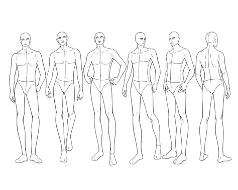 Human Body Proportions Drawing, Male Illustration Poses, Men Croquis Pose, Male Fashion Croquis Poses, Male Fashion Model Drawing, Man Figure Sketch, Man Template Drawing, Men’s Croquis, Mens Croquis