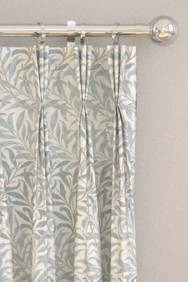 Willow Boughs x Clarke & Clarke by Clarke & Clarke - Mineral - Fabric : Wallpaper Direct Morris Pattern, William Morris Patterns, Curtains Window, Curtains Blinds, Wallpaper Direct, Curtains Window Treatments, Inspired By Nature, Leaf Print, William Morris