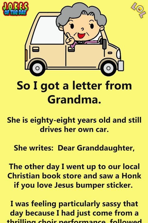 Old Age Humor, Senior Humor, Christian Jokes, Clean Funny Jokes, Christian Book, Clean Jokes, Short Jokes, Short Jokes Funny, Love Jesus