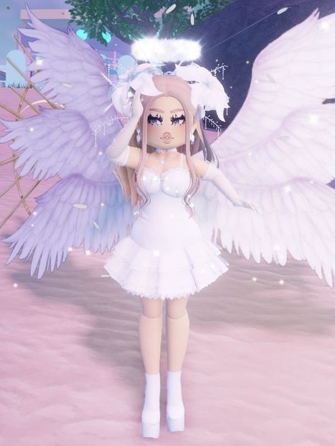 Angel Outfit Aesthetic, Shorts And Leg Warmers, Angel Outfits, Exotic Outfits, Angel Halloween Costumes, Vip Dress, Outfits Roblox, Angel Outfit, Angel Costume