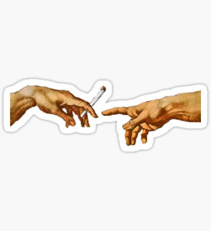 The Creation Of Adam, Hand Sticker, Cute Laptop Stickers, Tumblr Stickers, Hydroflask Stickers, Neutral Prints, Stickers For Sale, Anime Stickers, Cool Stickers