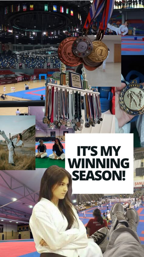 #karate #karatekid Karate Girl Aesthetic, Taekwondo Motivation, Jiu Jitsu Aesthetic, Karate Aesthetic, Karate Kumite, Tkd Taekwondo, Karate Quotes, Taekwondo Girl, Winning Season