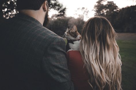 Cat Family Photo, Cross Eyed Cat, Engagement Picture Outfits, Cross Eyed, Fall Engagement Pictures, Cat Wedding, Engagement Pictures Poses, Pre Wedding Poses, Engagement Poses