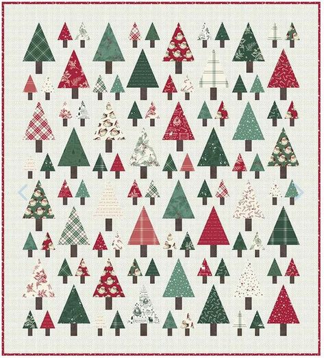 Old Fashioned Christmas Candy, Christmas Tree Quilt Pattern, Tree Quilt Pattern, Winter Quilt, Christmas Main, Christmas Tree Quilt, Triangle Ruler, Christmas Quilt Patterns, Lori Holt