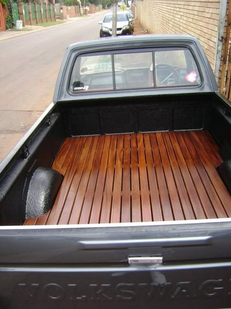 Wood Truck Bedding, Wooden Truck Bedding, Truck Bed Date, Vw Truck, Vw Caddy Mk1, Mk1 Caddy, Vw Pickup, Vw Mk1, Truck Beds