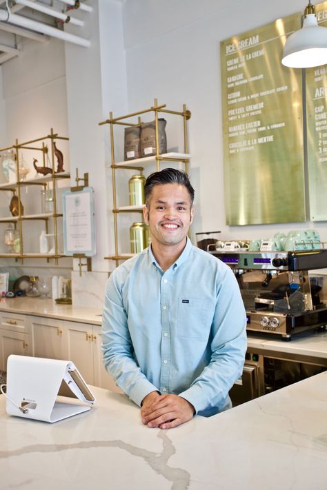 Mark Tagulao's new La Glace artisanal ice cream parlour is now in soft opening mode and aiming for an August 4th grand opening. French Ice Cream, Vancouver Restaurants, Ice Cream Parlour, Taco Shop, Gelato Shop, Soft Opening, Ice Cream Cart, Instagram Advertising, Cookies Pastry