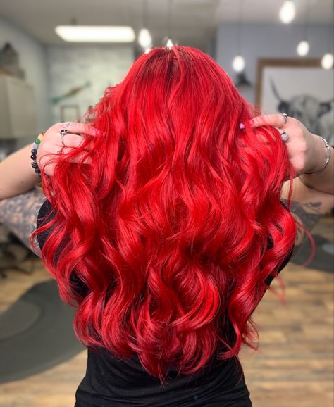 Red Halo Hair, Beautiful Red Hair Color, Black And Red Hair, Bright Red Hair Color, Fire Red Hair, Vibrant Red Hair, Bobbed Hair, Cherry Red Hair, Red Hair Inspo