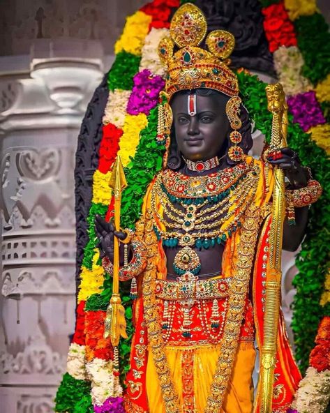 Ayodhya Ram Mandir Timings and History (Updated) Ram Murti, Shree Ram Photos, Banner Template Photoshop, Shri Ram Wallpaper, Ram Wallpaper, Jelly Wallpaper, Jay Shree Ram, Emoji For Instagram, Shri Ram Photo