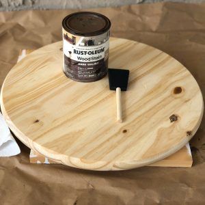 DIY Lazy Susan Tray - Frugally Fantastic Diy Wood Lazy Susan, Table Top Lazy Susan Ideas, Diy Lazy Susan Turntable, Table Top Lazy Susan, Tabletop Lazy Susan, Lazy Susan Tray, Diy Lazy Susan, Stick Letters, Wood Lazy Susan