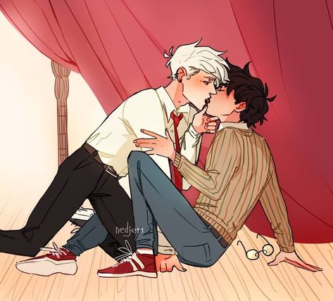 Draco Malfoy and Harry Potter - Drarry fanart - not mine Darry Fanart, Fanart Harry Potter, Drarry Fanart, Harry Draco, Gay Harry Potter, Harry Potter Artwork, Harry Potter Comics, Draco Harry Potter, Harry Potter Draco Malfoy