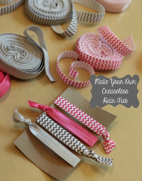 There is nothing new or even hard about this. But she's got a good link to where to buy lots of colored elastic! // Creaseless Hair Ties // Elastic Hair Bands Diy Hair Ties, Crocheted Hair, Hair Ties Diy, Elastic Hair Bands, Diy Hair Accessories, Diy Hair, Crafty Craft, Crafty Diy, Diy Projects To Try