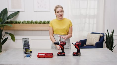 Learn how to use a power drill with this simple guide. Drilling Holes, Build Something, What Type, Built In Bench, Power Drill, Building A Deck, Get The Job, Pick One