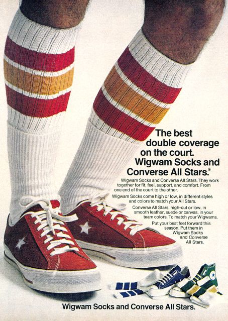 Sneakers & "Tube" Socks 1970's by gairid1791, via Flickr Iklan Vintage, Kids Haircut Styles, Vintage Converse, Men Haircut Styles, All Stars Converse, Kids Hair Cuts, Retro Advertising, Vintage Sneakers, Retro Ads