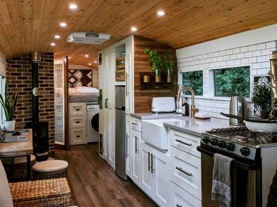 Diy Dream Home, Converted School Bus, Converted Bus, Old School Bus, Bus House, Tiny House Listings, Camper Renovation, Tiny Houses For Sale, House Doors