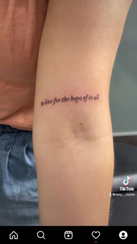 Our Song Taylor Swift Tattoo, Lover Tattoo Word Taylor Swift, Folklore Lyric Tattoo, Taylor Swift Tattoo Ideas Daylight, Simplistic Taylor Swift Tattoos, Taylor Swift Inspired Tattoo Ivy, Stick And Poke Tattoo Taylor Swift, Tattoos Inspired By Taylor Swift Songs, Tattoo Idea Taylor Swift