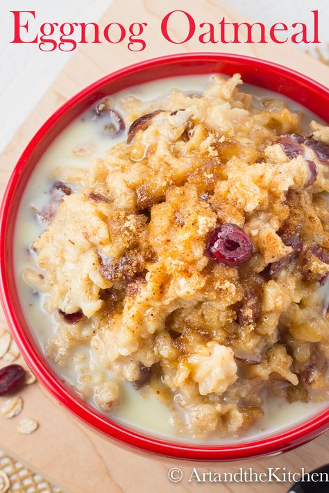 Recipe For Eggnog, Make Eggnog, Cranberry Oatmeal, Dessert For Breakfast, Breakfast Casseroles, Eggnog Recipe, Breakfast Choices, Homemade Cooking, Busy Morning