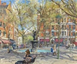 Sloane Square, Spring David Bomberg, Mary Fedden, Robert Adams, Sloane Square, Nostalgia Art, Urban Painting, Sir William, Phoenix Homes, Chelsea London