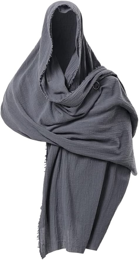 Shaman Clothing, Cloth Study, Dune Fashion, Medieval Wizard, Mage Costume, Stealth Armor, Adara Sanchez, Medieval Hood, Wrap Cloak