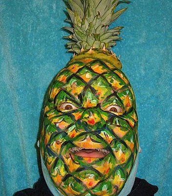 sponge bob theme? lol Pineapple Painting, Pineapple Face, Pineapple Tattoo, Face Paints, Island Theme, Face Paintings, Hot Makeup, Face Painting Halloween, Unusual Things