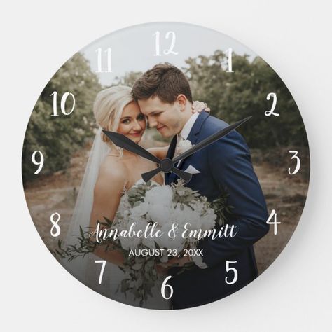 Gifts For Parents From Kids, Clocks Diy Crafts, Wedding Anniversary Party Invitations, Bridal Gift Box, Anniversary Party Invitations, Diy Kids Furniture, Photo Clock, Personalized Clocks, Custom Clocks